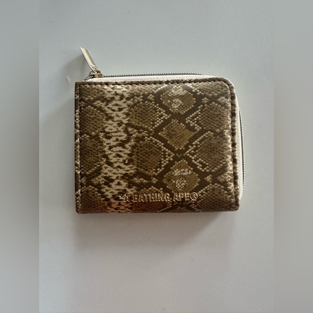 A Bathing Ape Snake Pattern Wallet - Brown